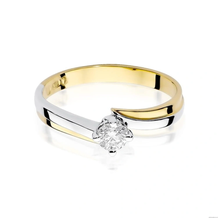 Pierścionek W231B Diament 0,30ct żółte złoto
