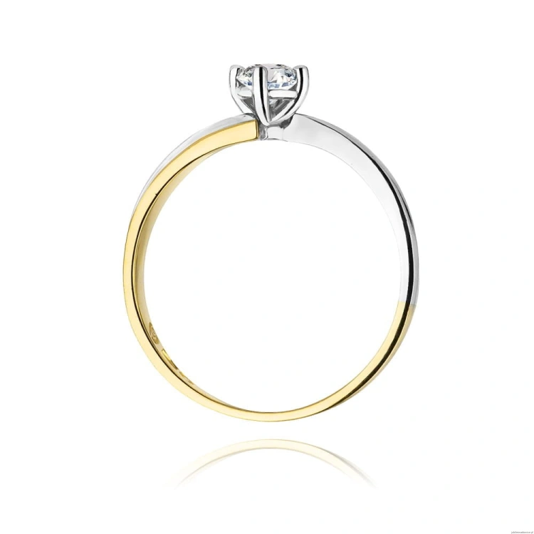Pierścionek W231B Diament 0,30ct żółte złoto