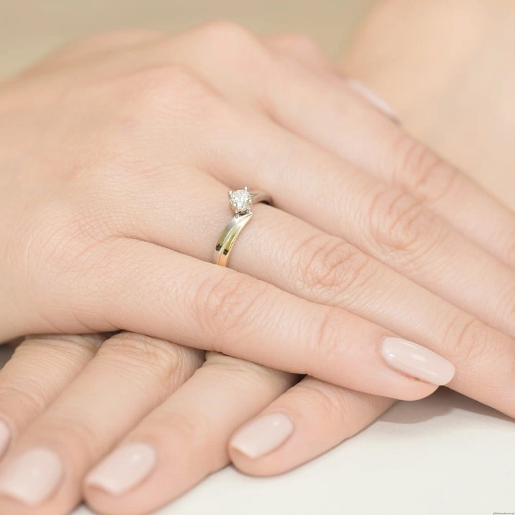 Pierścionek W231B Diament 0,30ct żółte złoto