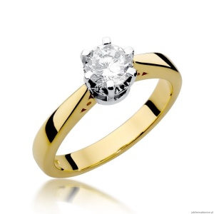 Pierścionek W234 Diament 1,00ct żółte złoto