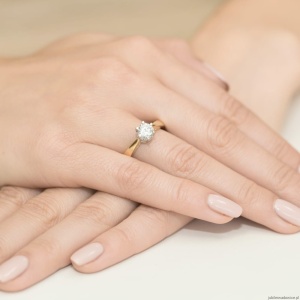 Pierścionek W234 Diament 1,00ct żółte złoto