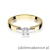 Pierścionek W241 Diament 0,20ct żółte złoto