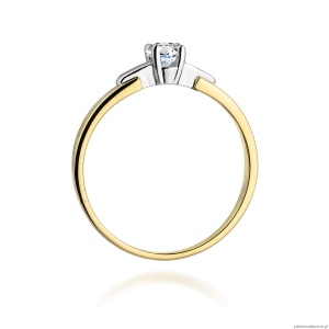 Pierścionek W241 Diament 0,20ct żółte złoto