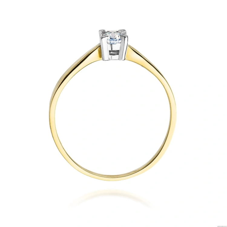 Pierścionek W242 Diament 0,20ct żółte złoto