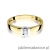 Pierścionek W249 Diament 0,10ct żółte złoto