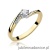 Pierścionek W262 Diament 0,15ct żółte złoto