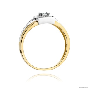Pierścionek W271 Diament 0,15ct żółte złoto