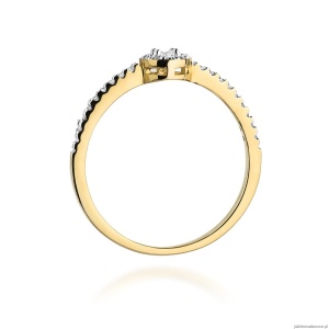 Pierścionek W273 Diament 0,05ct żółte złoto