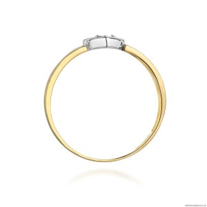 Pierścionek W276 Diament 0,04ct żółte złoto