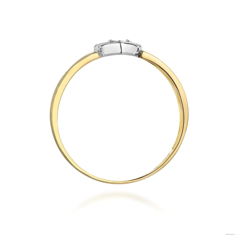 Pierścionek W276 Diament 0,04ct żółte złoto