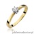 Pierścionek W295 Diament 0,12ct żółte złoto