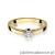 Pierścionek W295 Diament 0,15ct żółte złoto