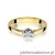 Pierścionek W299 Diament 0,12ct żółte złoto
