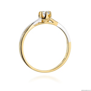 Pierścionek W340B Diament 0,23ct żółte złoto