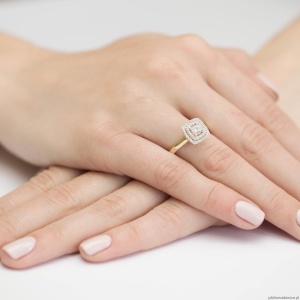 Pierścionek W345 Diament 0,30ct żółte złoto