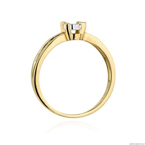 Pierścionek W360 Diament 0,08ct żółte złoto