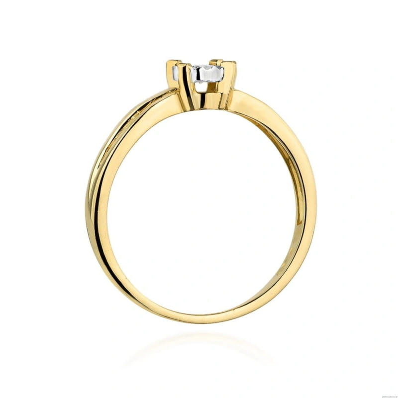 Pierścionek W360 Diament 0,08ct żółte złoto