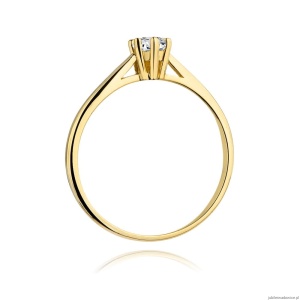Pierścionek W365 Diament 0,15ct żółte złoto