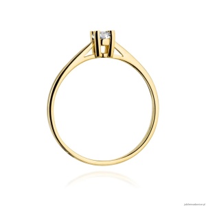 Pierścionek W367 Diament 0,15ct żółte złoto