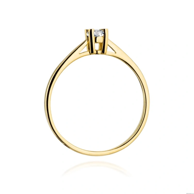 Pierścionek W367 Diament 0,15ct żółte złoto