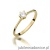 Pierścionek W387 Diament 0,23ct żółte złoto