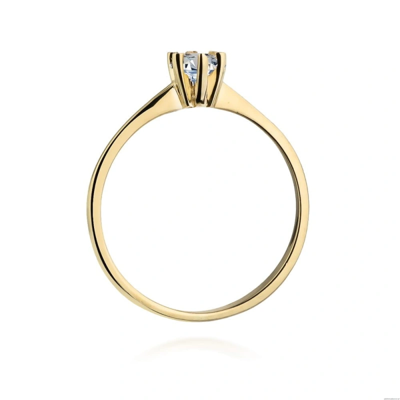 Pierścionek W387 Diament 0,23ct żółte złoto