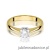 Pierścionek W404 Diament 0,50ct żółte złoto