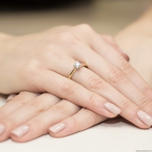 Pierścionek W404 Diament 0,50ct żółte złoto