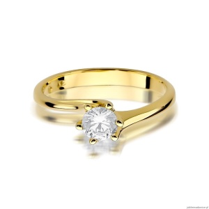 Pierścionek W423 Diament 0,50ct żółte złoto