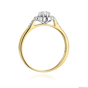Pierścionek W434 Diament 0,23ct żółte złoto