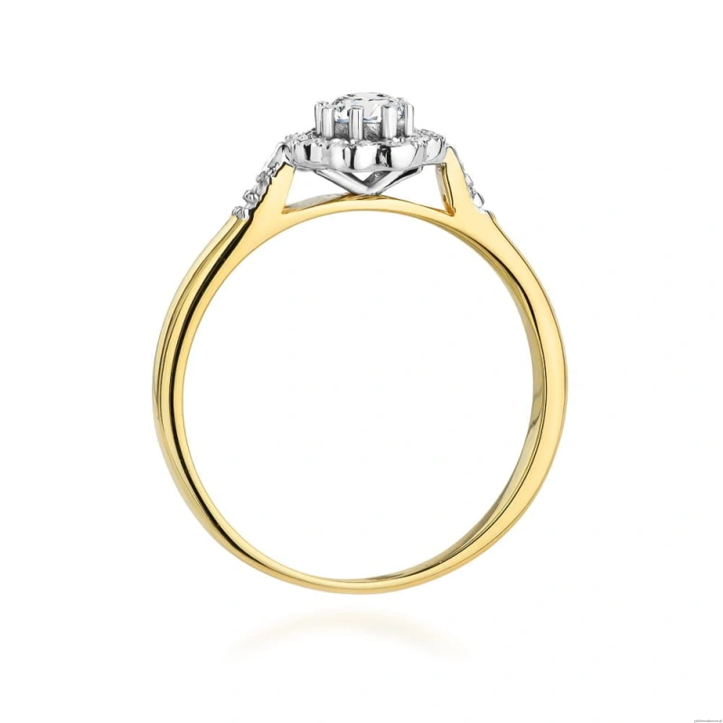 Pierścionek W434 Diament 0,23ct żółte złoto