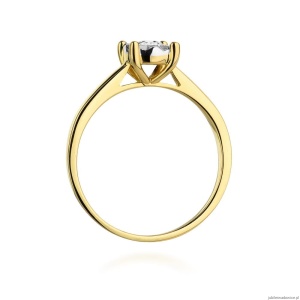 Pierścionek W447 Diament 0,20ct żółte złoto