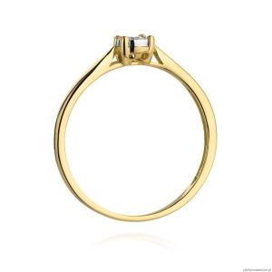 Pierścionek W461 Diament 0,08ct żółte złoto