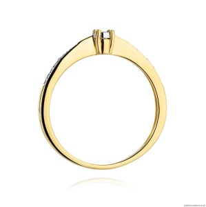Pierścionek W465 Diament 0,01ct żółte złoto