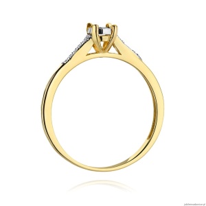 Pierścionek W0466 Diament 0,08ct żółte złoto