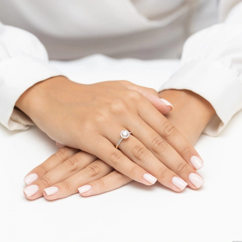 Pierścionek W477 Diament 0,30ct żółte złoto