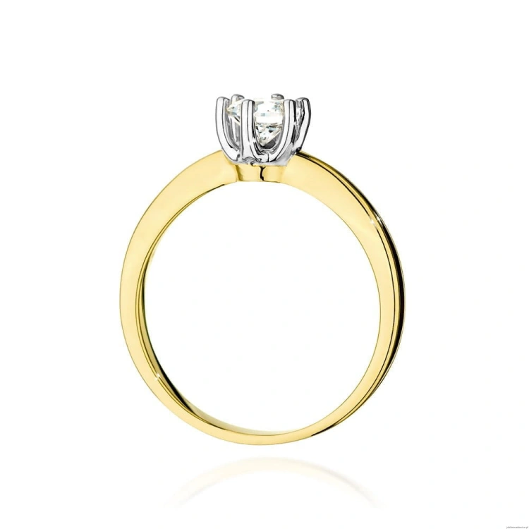 Pierścionek W482 Diament 0,50ct żółte złoto