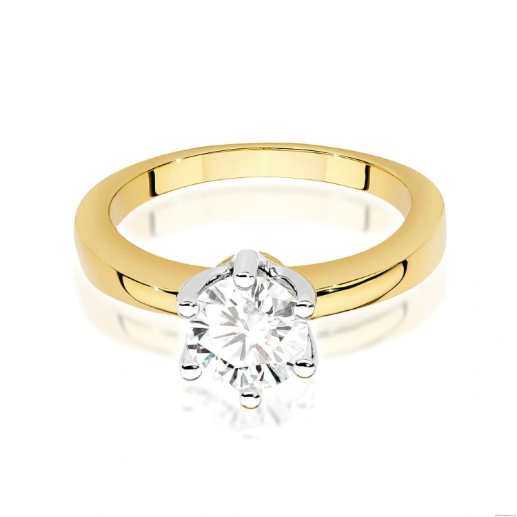 Pierścionek W482 Diament 1,00ct żółte złoto