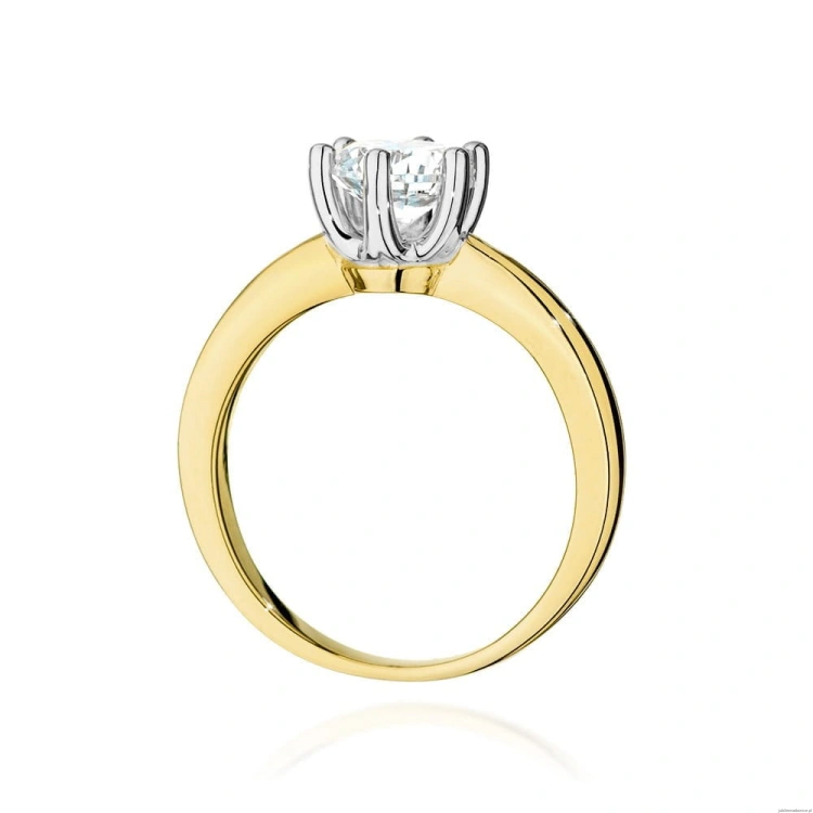 Pierścionek W482 Diament 1,00ct żółte złoto