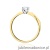 Pierścionek W484 Diament 0,20ct żółte złoto