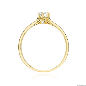 Pierścionek W499 Diament 0,20ct żółte złoto