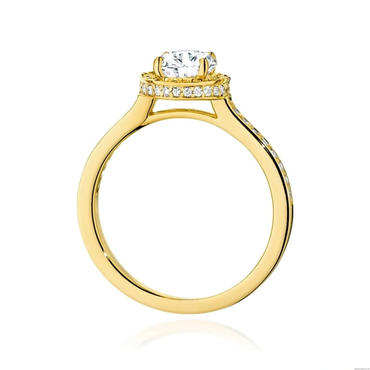 Pierścionek W508 Diament 0,70ct żółte złoto