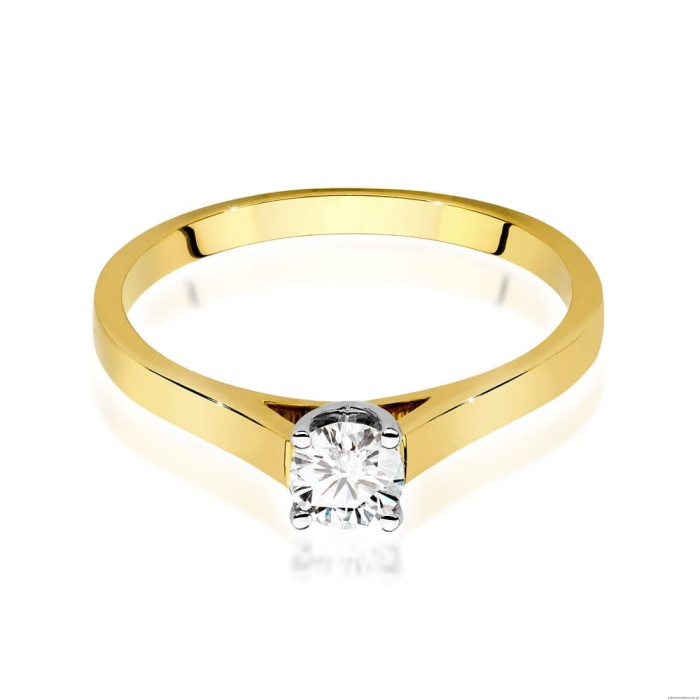 Pierścionek W526 Diament 0,50ct żółte złoto