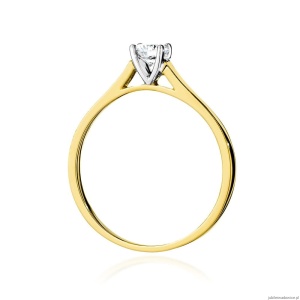 Pierścionek W526 Diament 0,50ct żółte złoto