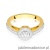 Pierścionek W530 Diament 0,15ct żółte złoto