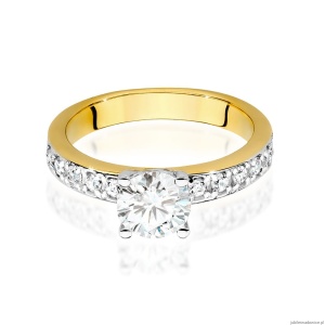 Pierścionek W534 Diament 1,00ct żółte złoto