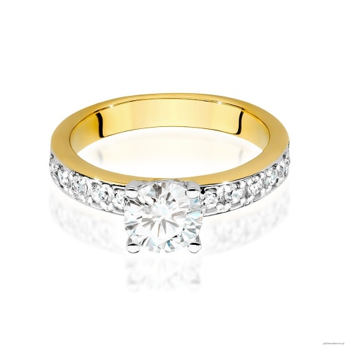 Pierścionek W534 Diament 1,00ct żółte złoto