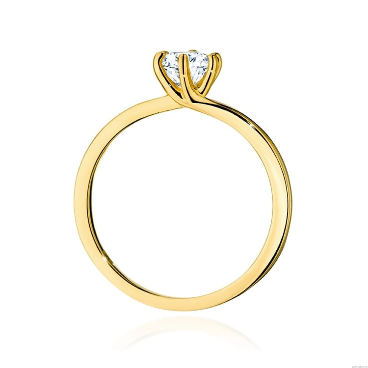 Pierścionek W535 Diament 0,50ct żółte złoto