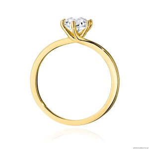 Pierścionek W535 Diament 1,00ct żółte złoto