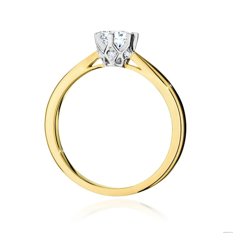 Pierścionek W539 Diament 0,50ct żółte złoto